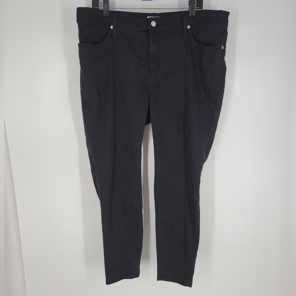 Madewell Lunar Wash Black 9" High Rise Skinny Jeans 34P